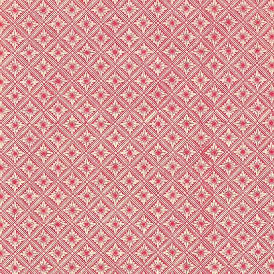 Small Red Star Flower Print Italian Paper ~ Carta Varese Italy